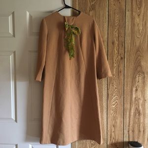 VINTAGE - 70s Mustard Shift Dress